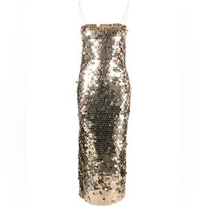 New Arrivals by Ilkyaz Ozel Phoenix Dress in Gold Dore